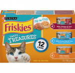 Purinafriskies wet cat food variety pack, tasty trsures (12 pack)12x156g